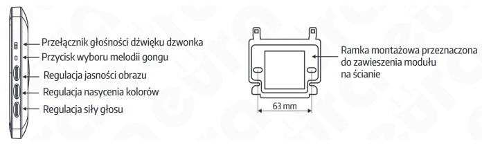MONITOR ''EURA'' VDA-45A3 ''EURA CONNECT'' – czarny, ekran 7’’, obsługa 1 wejścia